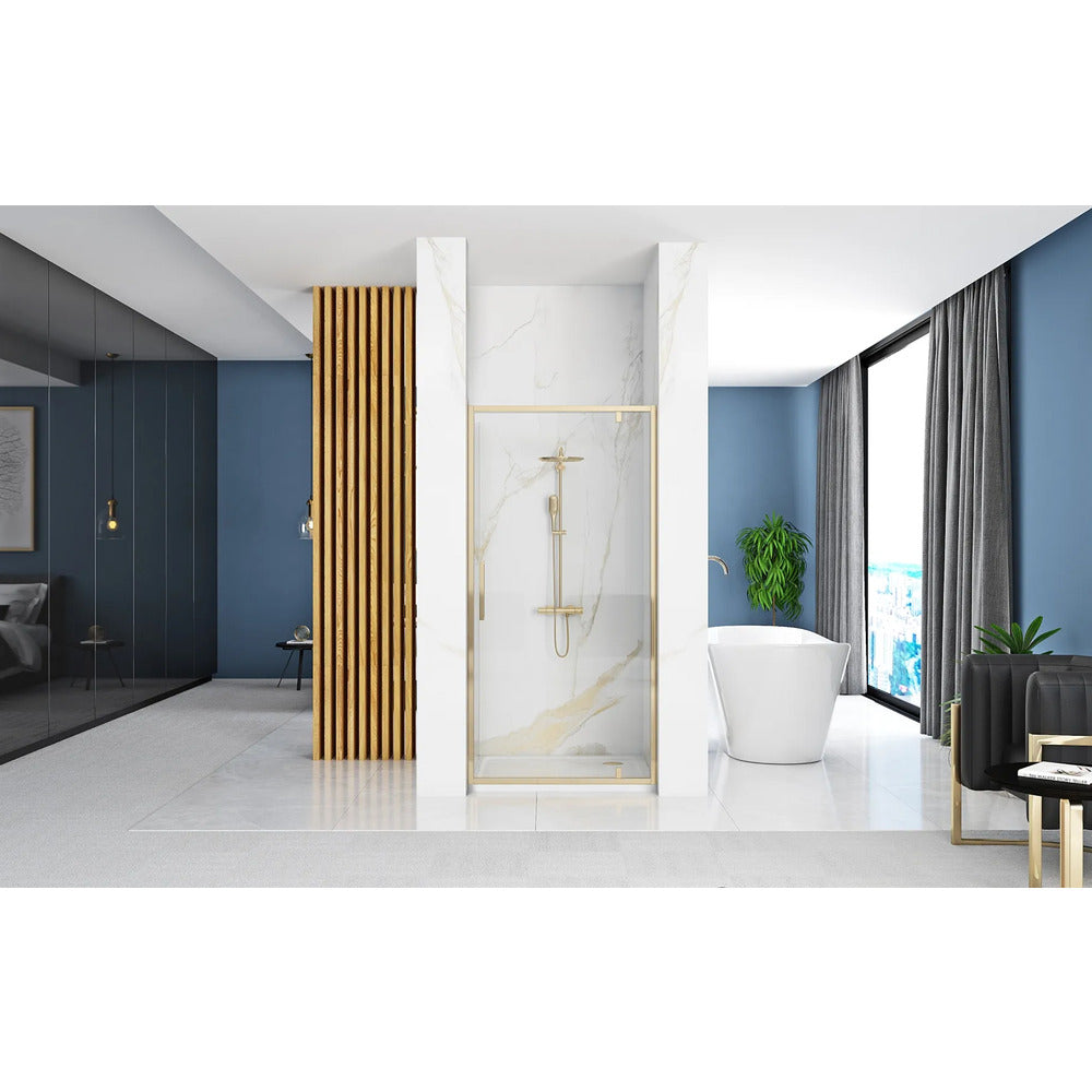 Rea Rapid Swing Pivot Door 100 cm 6 mm Glass Gold