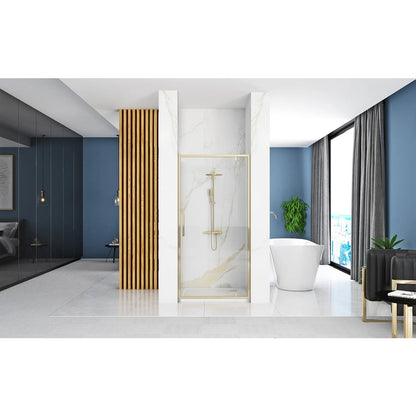 Rea Rapid Swing Pivot Door 100 cm 6 mm Glass Gold