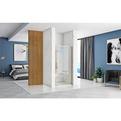 Rea Rapid Swing Pivot Door 100 cm 6 mm Glass Gold