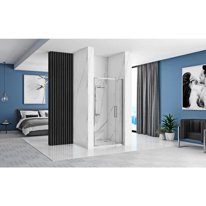 Плъзгаща се стъклена врата Rea Rapid Swing 100 см, 6 мм, хром