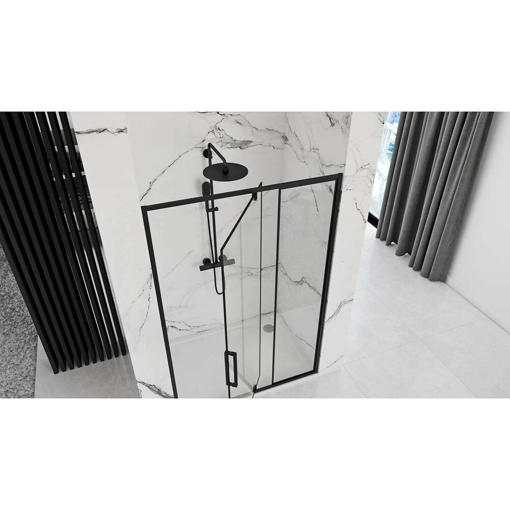 П pivotant Us 120 см стъкло 6 мм черно Rea Rapid Swing