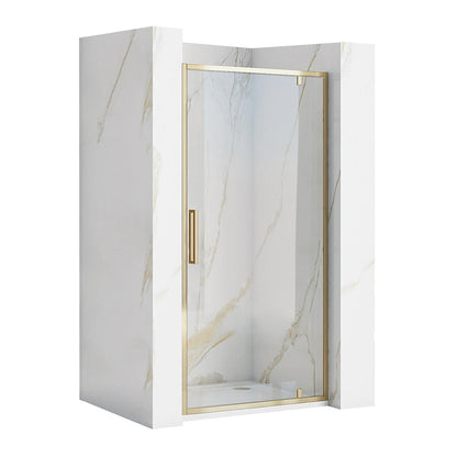 Rea Rapid Swing Pivot Door 90 cm 6 mm Glass Gold