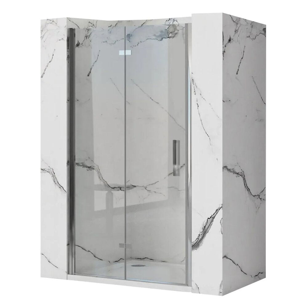Rea Molier 80 cm Folding Niche Door 6 mm Glass + Chrome Magnetic Profile
