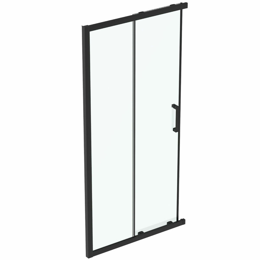 Sliding door with fixed segment 100 cm matte black Ideal Standard Connect 2 K9262V3