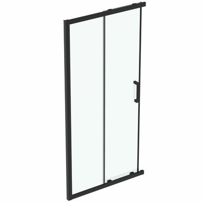 Sliding door with fixed segment 100 cm matte black Ideal Standard Connect 2 K9262V3