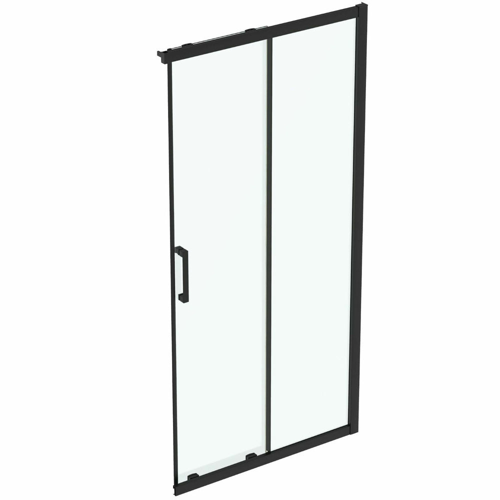 Sliding door with fixed segment 100 cm matte black Ideal Standard Connect 2 K9262V3