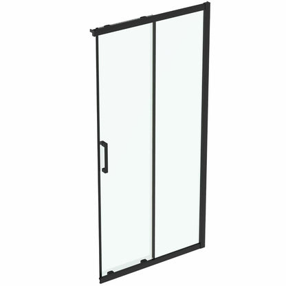 Sliding door with fixed segment 100 cm matte black Ideal Standard Connect 2 K9262V3