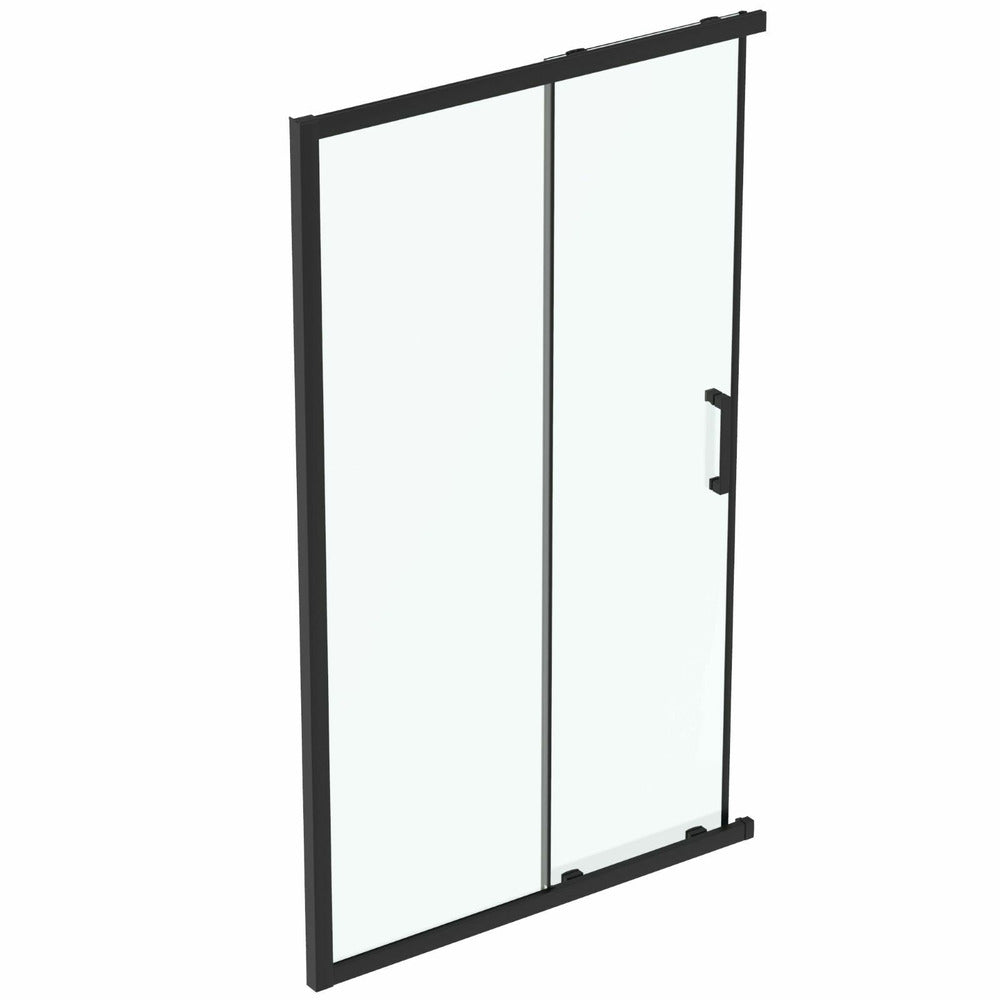 Sliding door with fixed segment 120 cm matte black Ideal Standard Connect 2 K9264V3