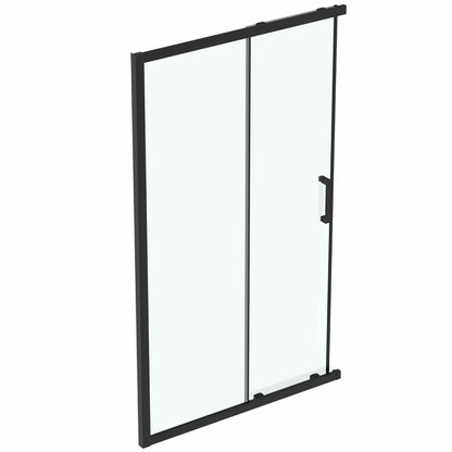 Sliding door with fixed segment 120 cm matte black Ideal Standard Connect 2 K9264V3