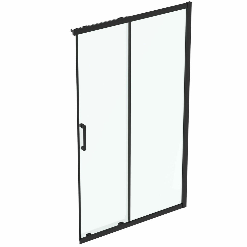 Sliding door with fixed segment 120 cm matte black Ideal Standard Connect 2 K9264V3