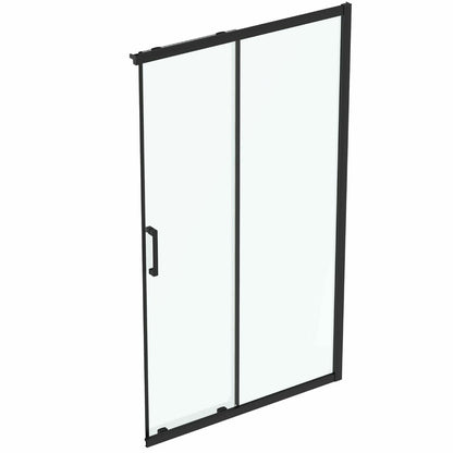 Sliding door with fixed segment 120 cm matte black Ideal Standard Connect 2 K9264V3