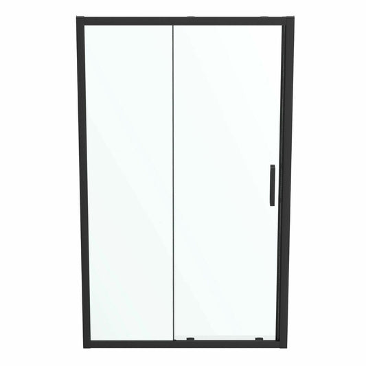 Sliding door with fixed segment 120 cm matte black Ideal Standard Connect 2 K9277V3