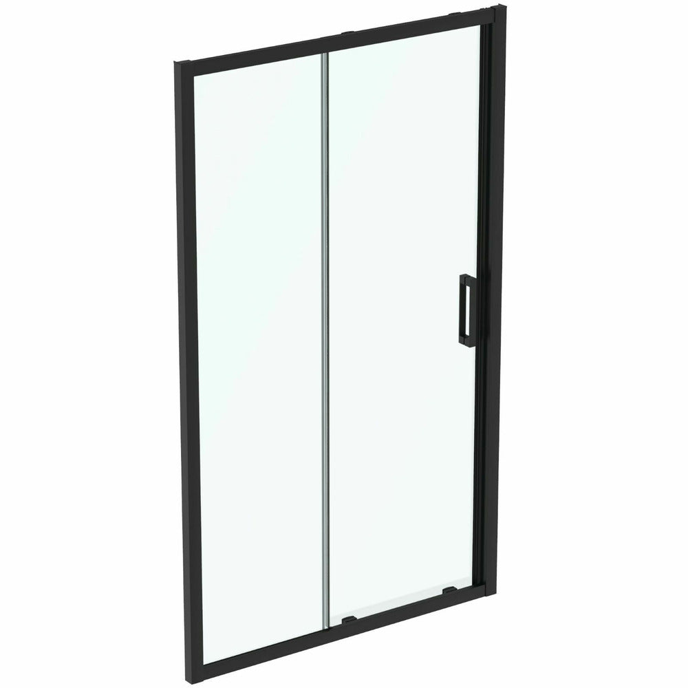 Sliding door with fixed segment 120 cm matte black Ideal Standard Connect 2 K9277V3