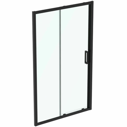 Sliding door with fixed segment 120 cm matte black Ideal Standard Connect 2 K9277V3
