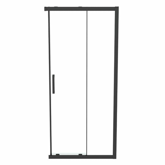 Ideal Standard Connect 2 90 cm Matte Black Sliding Door with Fixed Segment