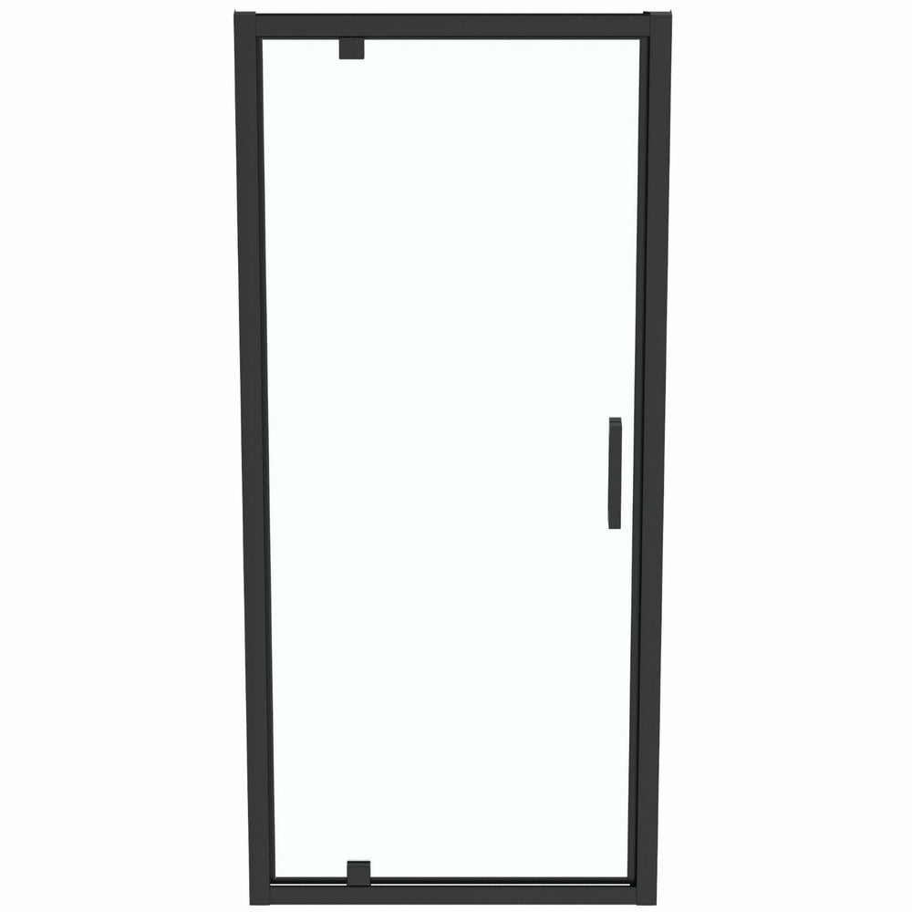 Плъзгаща врата с фиксиран сегмент 90 см черен мат Ideal Standard Connect 2