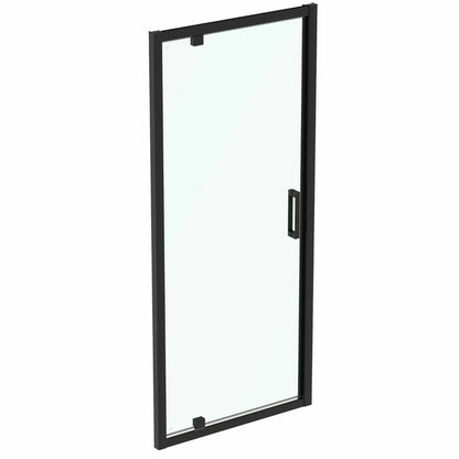 Плъзгаща врата с фиксиран сегмент 90 см черен мат Ideal Standard Connect 2