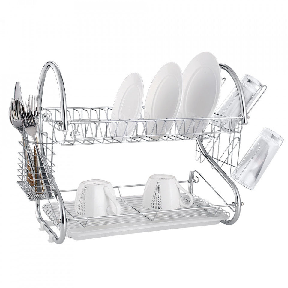 Сушилня за съдове 2 нива Muhler MR-5224CR 52x24,5x37cm, сребрист