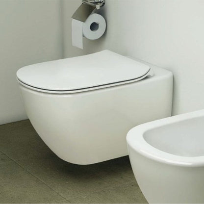 Ideal Standard Tesi AquaBlade Wall-Hung Toilet Set with Slim Seat