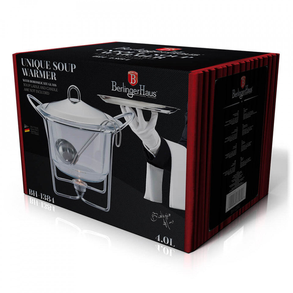 Вас за загряване на супа (Soup Warmer) 4L Black Silver Collection Berlinger Haus BH 1384