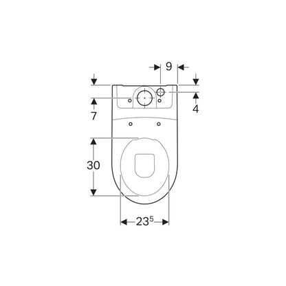 Geberit iCon Rimfree Floor-Mounted Toilet for Visible Tanks