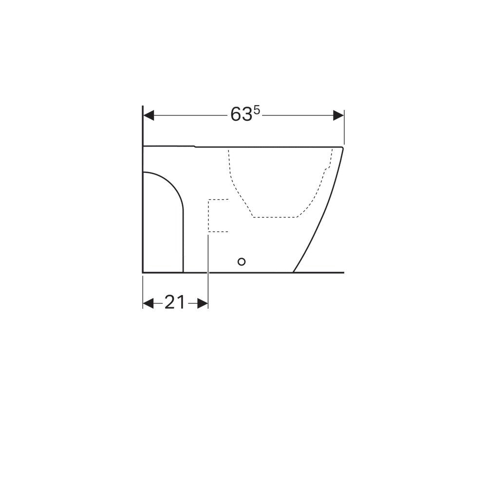 Geberit iCon Rimfree Floor-Mounted Toilet for Visible Tanks