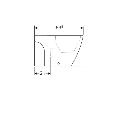 Geberit iCon Rimfree Floor-Mounted Toilet for Visible Tanks