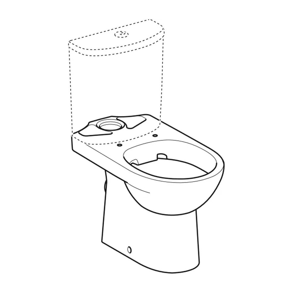 Ваза WC на под Geberit Selnova Rimfree бял гланц