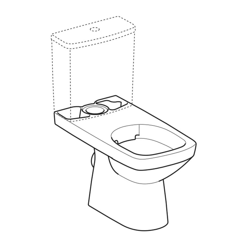 Тоалетна чиния Geberit Selnova Square Rimfree бяла гланцова