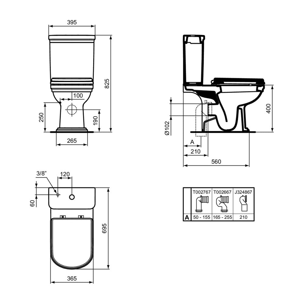 Floor-Mounted Toilet Ideal Standard Atelier Calla Glossy White