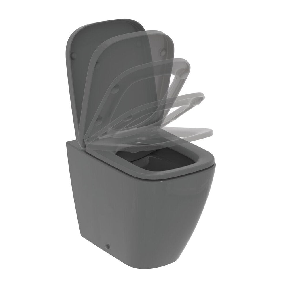 Ideal Standard i.life B Glossy Grey Rimless Floor Toilet BTW