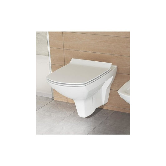 WC чиния Cersanit Carina New Clean On с тънък капак и бавен механизъм