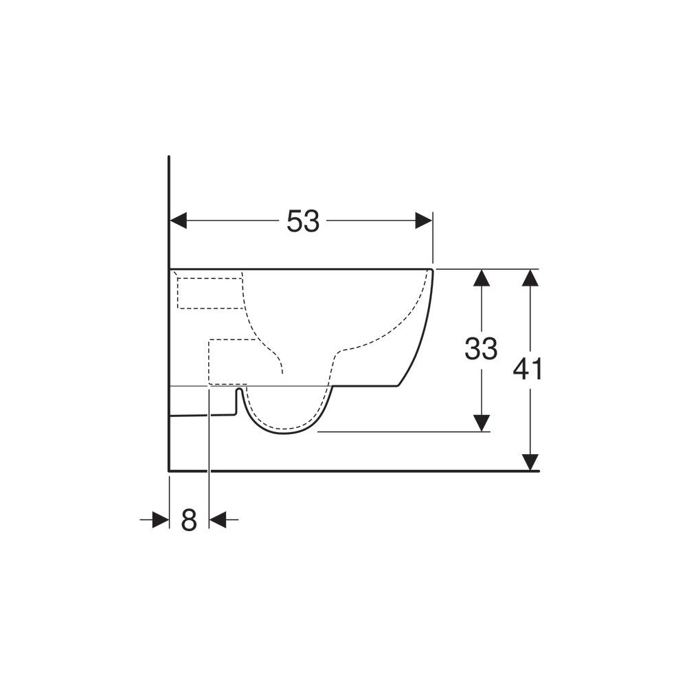 Geberit Icon Wall-Hung Toilet Without Seat White