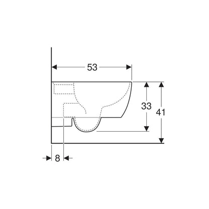 Geberit Icon Wall-Hung Toilet Without Seat White