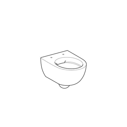 WC чиния Geberit Selnova Compact Rimfree, кратка проекция