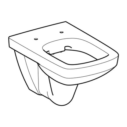 Суспендиран тоалет Geberit Selnova Square Rimfree бял гланц