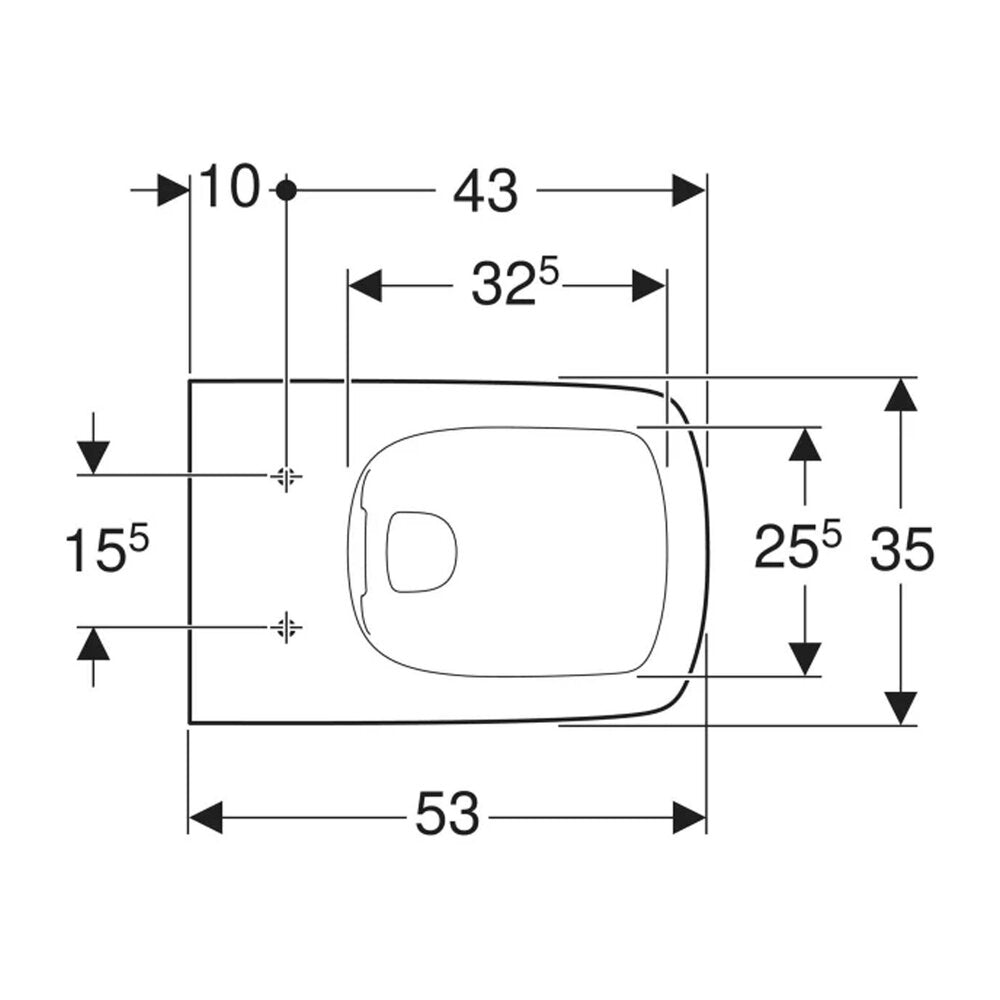 Суспендиран тоалет Geberit Selnova Square Rimfree бял гланц