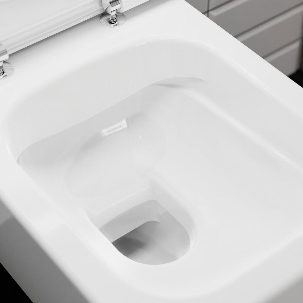 Висяща тоалетна чиния Hansgrohe EluPura Q Rimless AquaFall бяла лъскава