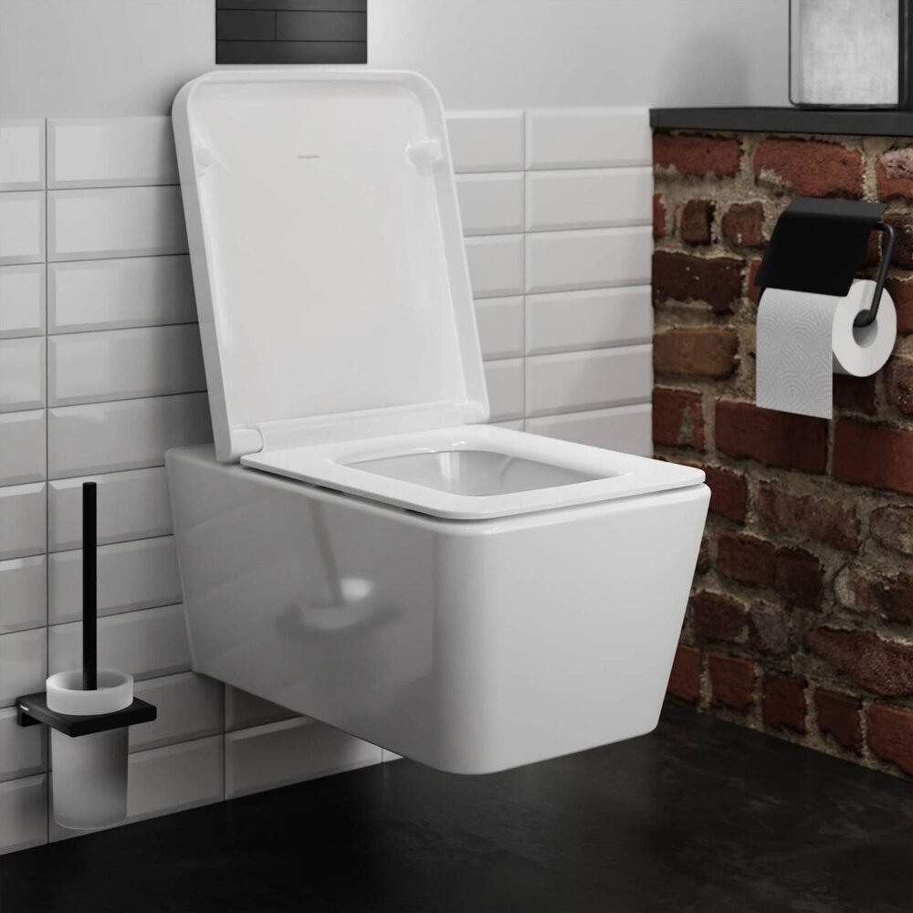 Висяща тоалетна чиния Hansgrohe EluPura Q Rimless AquaFall бяла лъскава