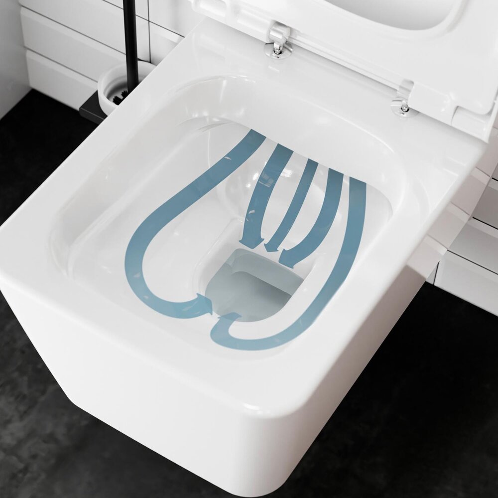Висяща тоалетна чиния Hansgrohe EluPura Q Rimless AquaFall бяла лъскава
