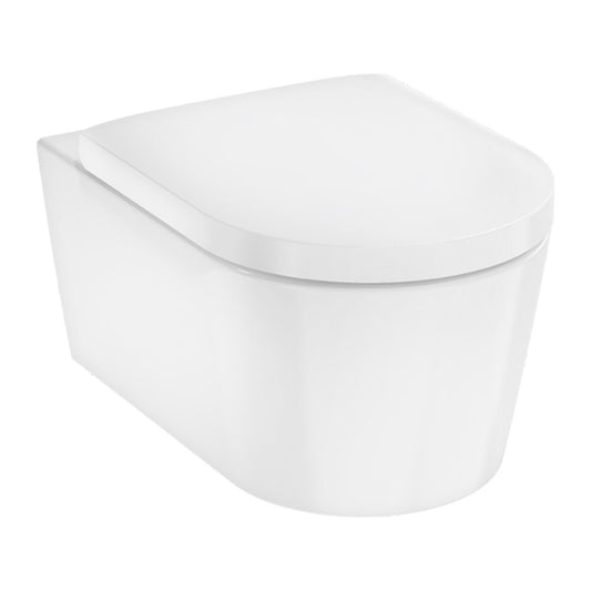 WC чиния Hansgrohe EluPura S AquaFall Flush бяла с капак softclose