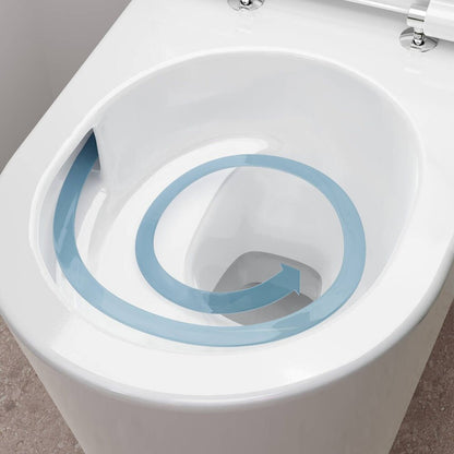 Суспензирана тоалетна чиния Hansgrohe EluPura S Rimless AquaHelix бяла гланц