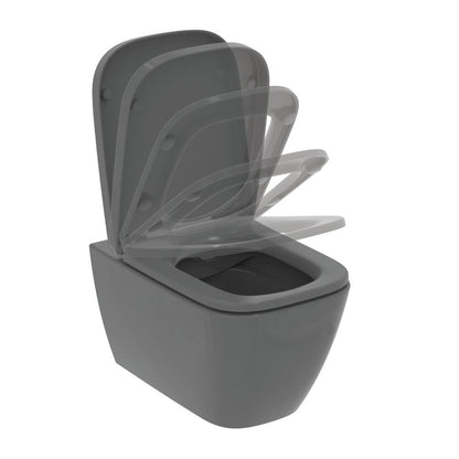 Ideal Standard i.life B Glossy Grey Rimless Wall-Hung Toilet