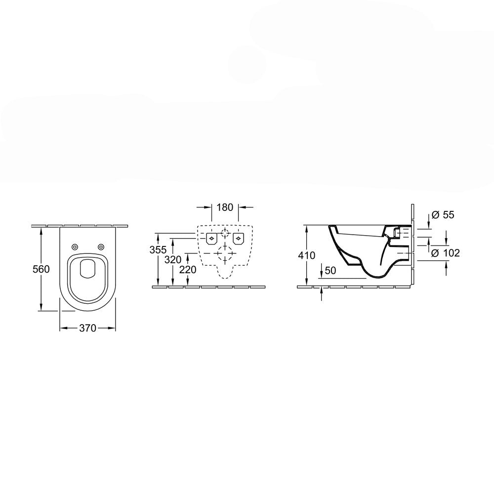 WC чиния Villeroy&Boch Subway 2.0 с окачен монтаж, бял Alpin CeramicPlus