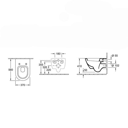 WC чиния Villeroy&Boch Subway 2.0 с окачен монтаж, бял Alpin CeramicPlus