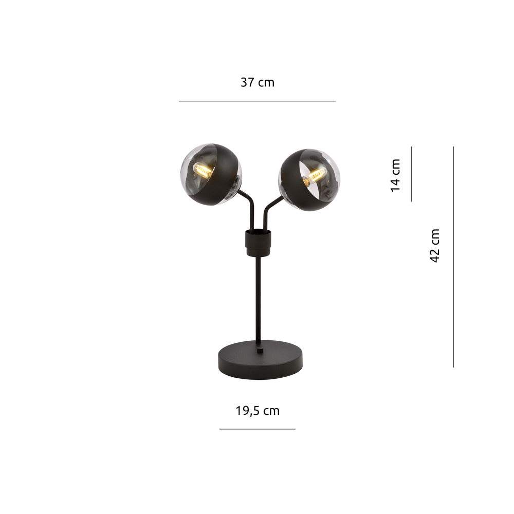 Emibig Nova 2 Black/Transparent Table Lamp