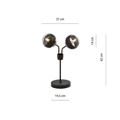 Emibig Nova 2 Black/Transparent Table Lamp