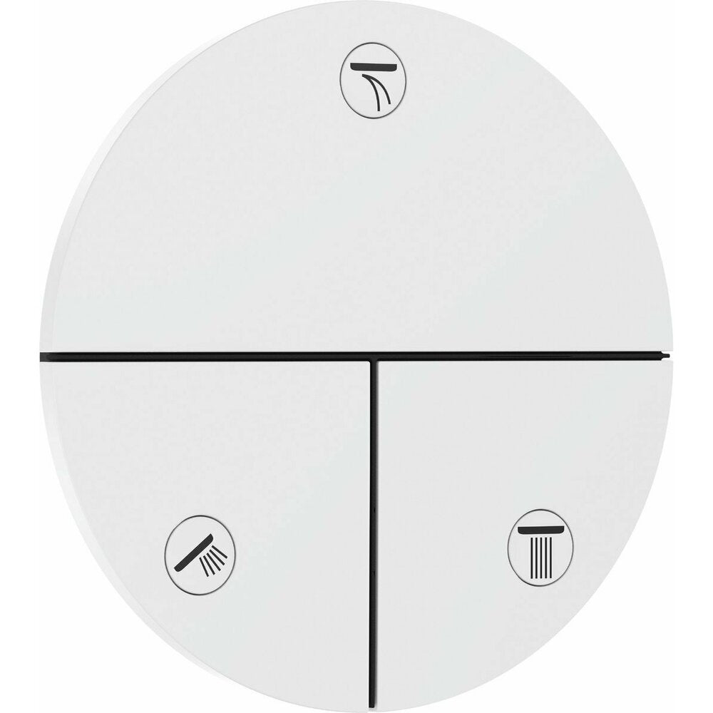 Бял матов вграден вентил Hansgrohe ShowerSelect Comfort S 3 функции