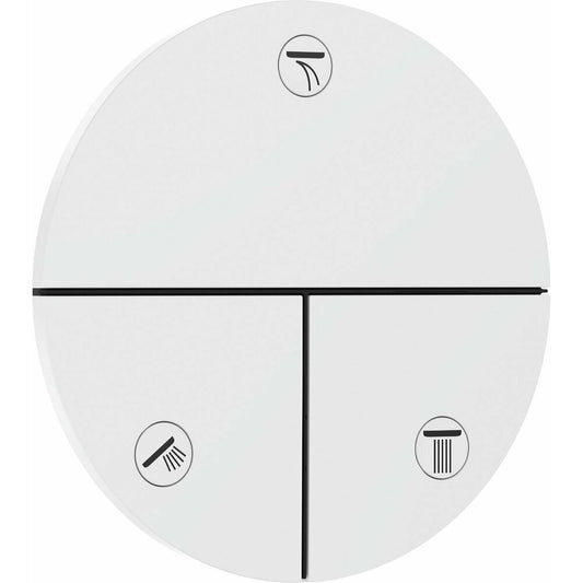 Matte White Built-in Valve Hansgrohe ShowerSelect Comfort S 3 Functions