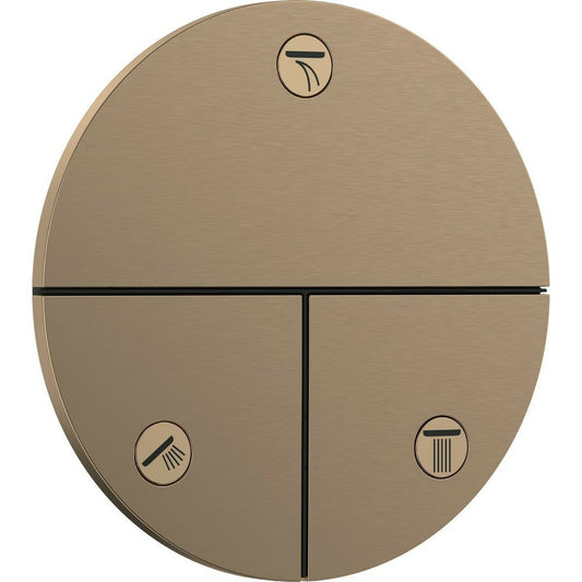 Brushed Bronze Built-in Valve Hansgrohe ShowerSelect Comfort S 3 Functions